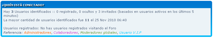 Este es el ejemplo vivo en TodoFirmas.com de lo que quiero hacer con las estadísticas de mi Foro...?