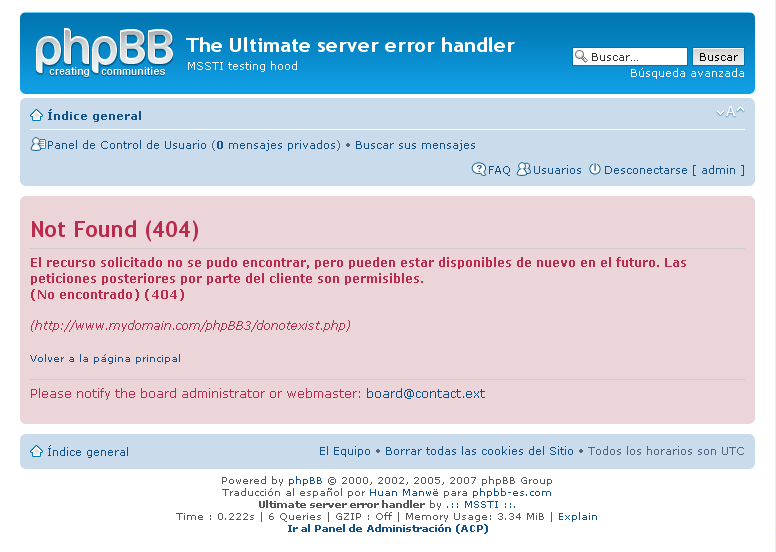 Modo : phpbb<br />Estilo : prosilver, utilizando platilla completa