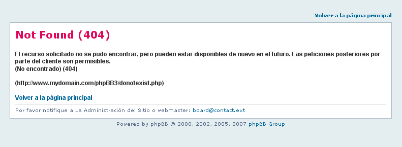 Modo : phpbb<br />Estilo : mensaje de error interno