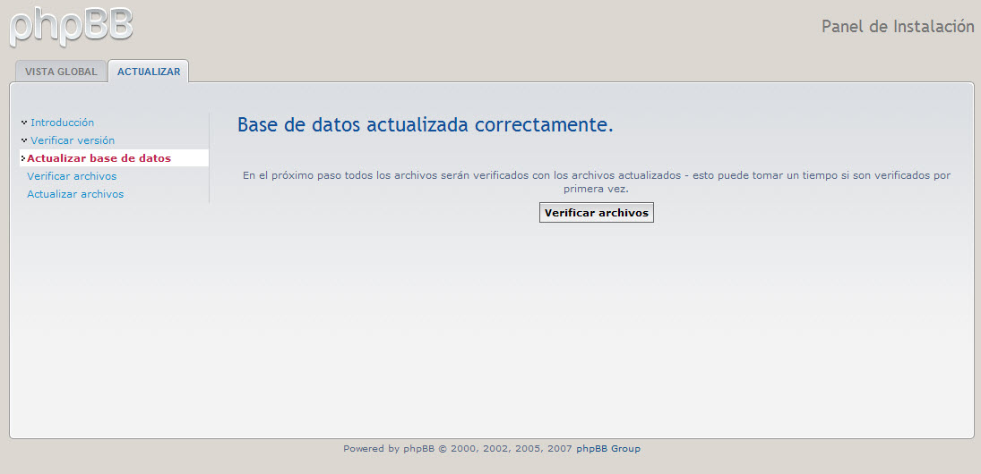 Verificar archivos