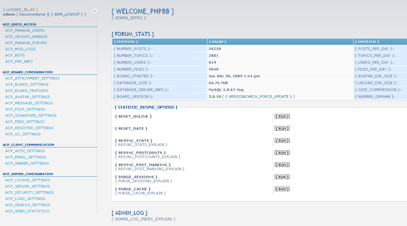 Y ahi sí se puede ver que se actualizó el foro a la nueva versión 3.0.10